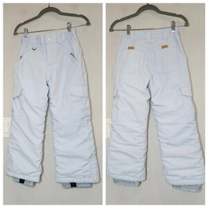 ROXY Padded I-grow light blue snowboarding skiing cargo pants. Kids size small.